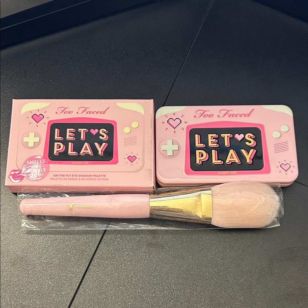 Too Faced Let's Play Pink Palette and Brush Set